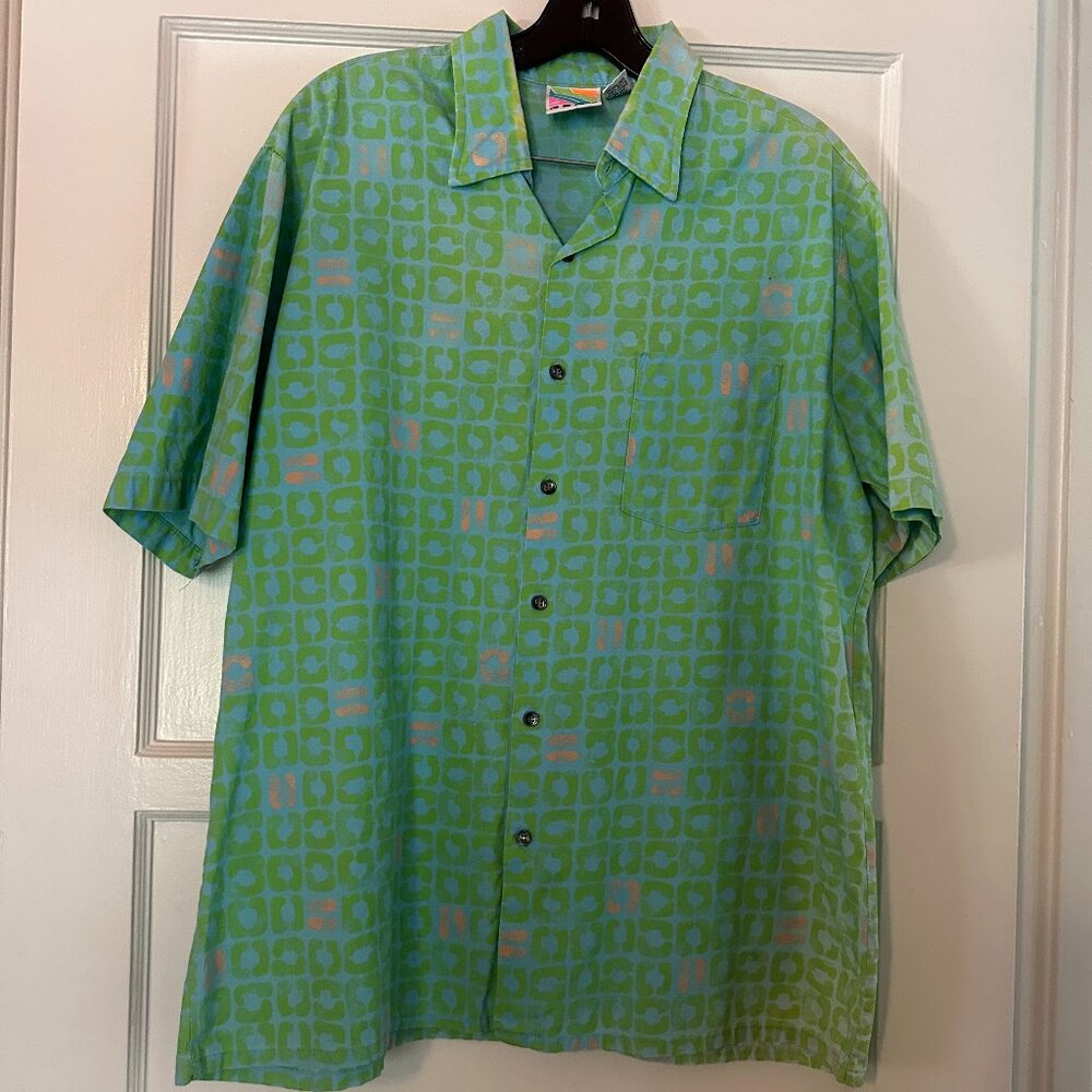 Super Cool Surf Gear Vintage Button Down Shirt - Size L